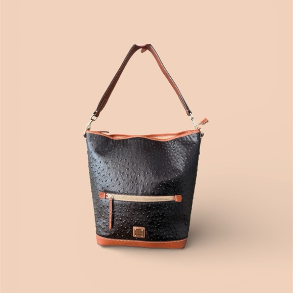 Dooney and Bourke large ostrich hobo shoulder - Picture 2 of 10